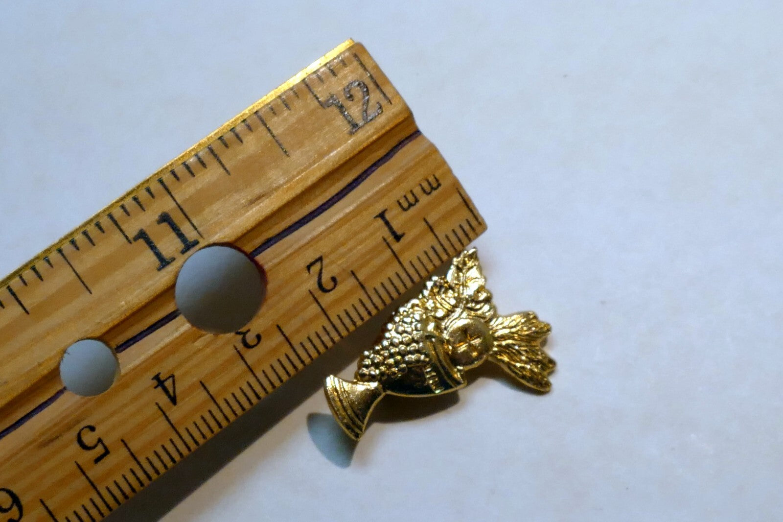 VTG Gold Tone First Holy Communion Lapel Pin w/ Pinback Christian Catholic