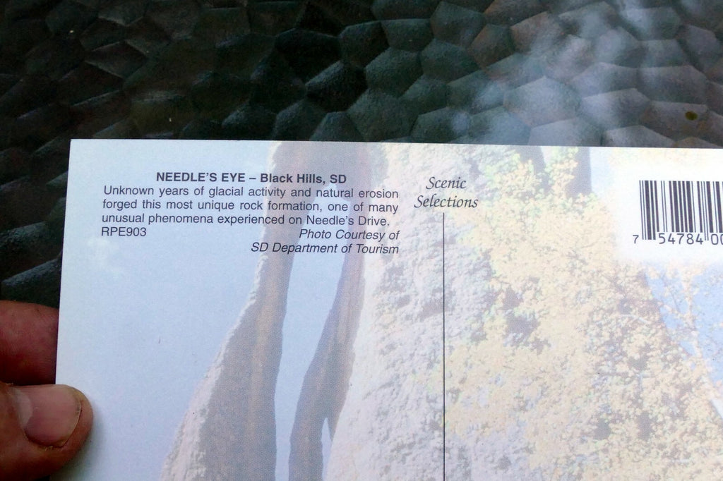 Needle Eye Rock Black Hills S. Dakota Iron Mountain Road Postcard vintage