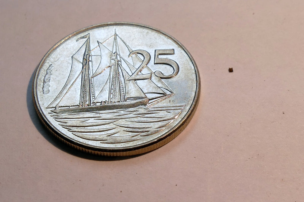 Cayman Islands 1992 25 Cents Nickel Clad Steel Coin Elizabeth II Schooner