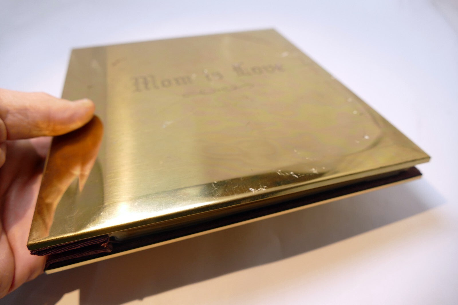 Mom is Love Photo Album - 4" x 6" Photo Frame gold tone metal Make Memories