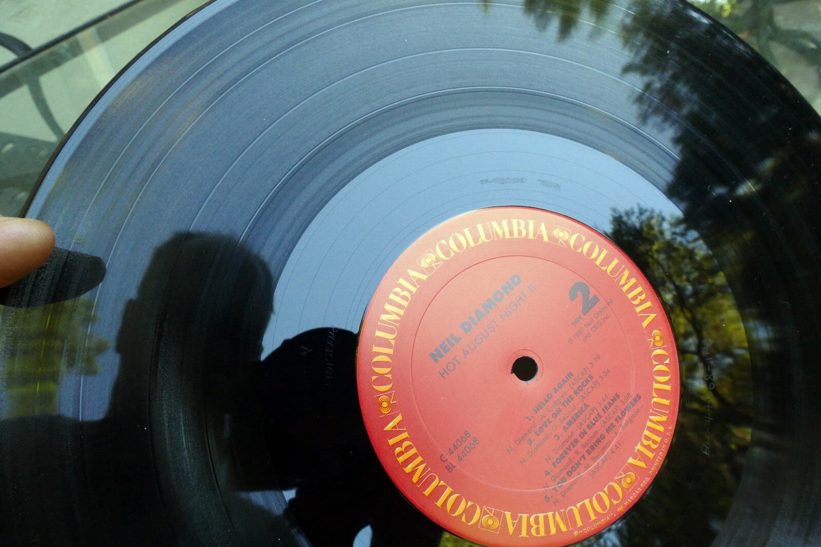 Neil Diamond Vinyl 2LP Hot August Night II Live Concert 1987 Columbia records VG