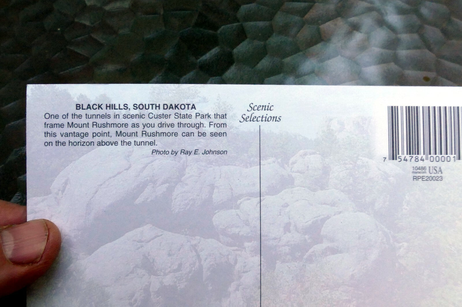 Iron Mountain Road  Highway Tunnel Rock Black Hills South Dakota Postcard