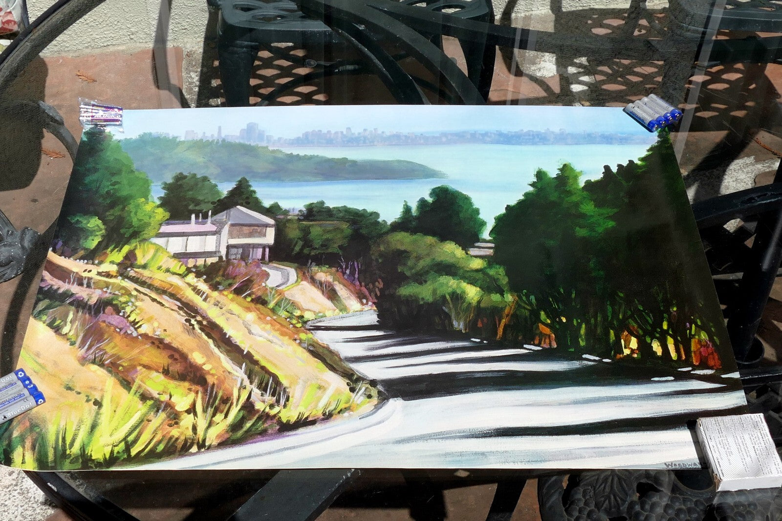 “View From Tiburon" Woodward J. Payne print poster San Francisco California USA
