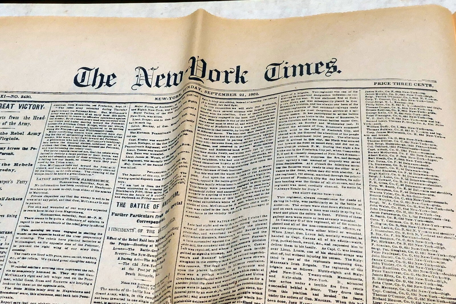 New York Times July 4 Reprint Civil War in Richmond 1862, Decree of Emancipation