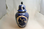 Potiche delfts netherland holland small porcelain jar with lid windmill floral