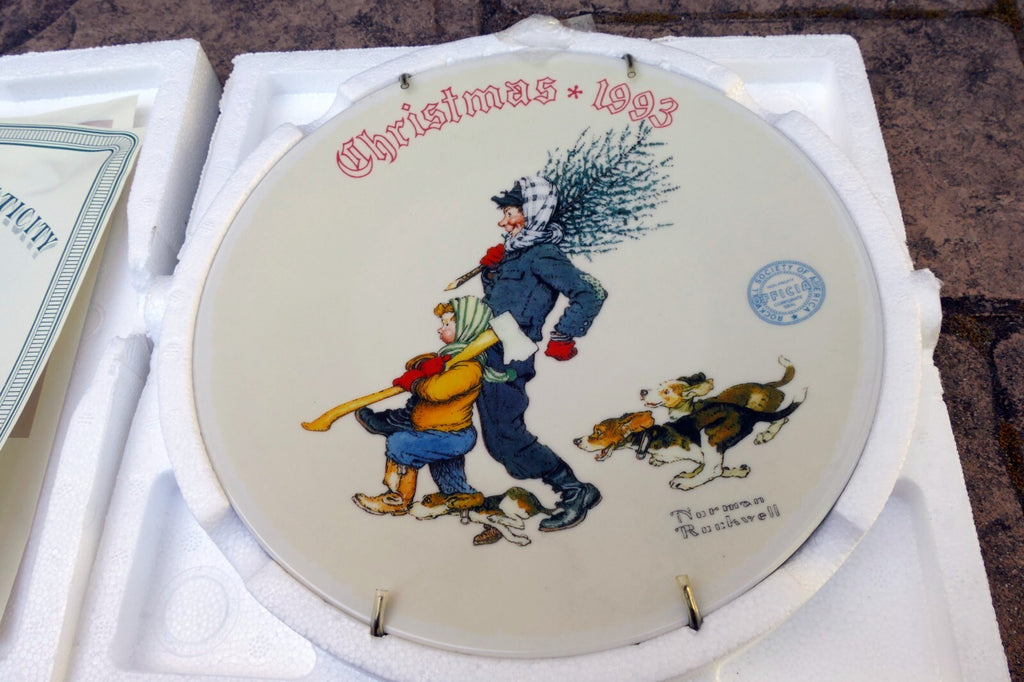 Norman rockwell tree brigade plate 1993 84 r70 1.20 knowles coa