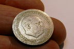 1957 Spain  5 PTAS Coin - Star 57