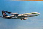 Olympic airways 707 320 boeing airlines airplane blue sky postcard unposted