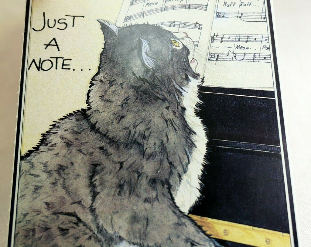 Just a note postcard animal shelter north shore league adopt a pet kitten 1980's