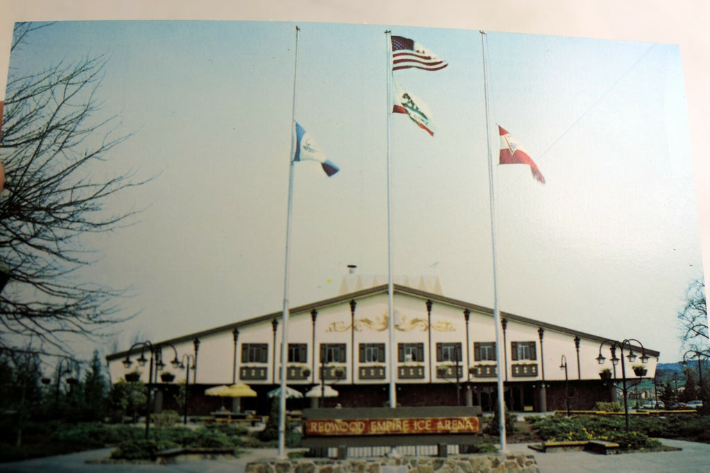 Redwood Empire Ice Arena Postcard Exterior Decor 1969 Santa Rosa California USA