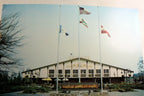 Redwood Empire Ice Arena Postcard Exterior Decor 1969 Santa Rosa California USA