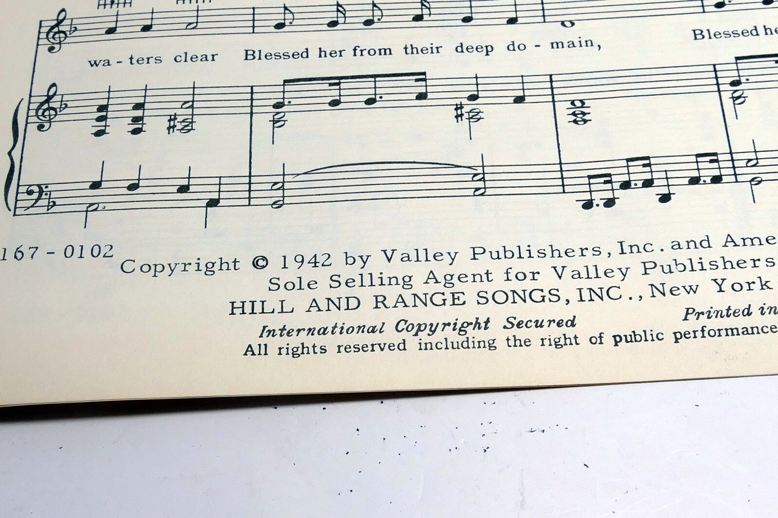 Ne-Hah-Nee Clear Water Bob Nolan  1942 Sheet Music