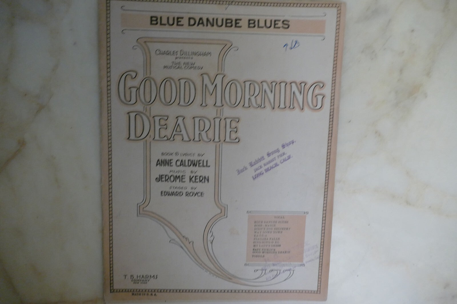 Blue Danube Blues 1921 by Jerome Kern and Anne Caldwell from Good Morning Dearie