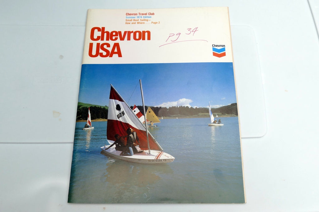 Summer 1974 Chevron USA Travel Club Magazine Small Boat Sailing Oregon's Sahara