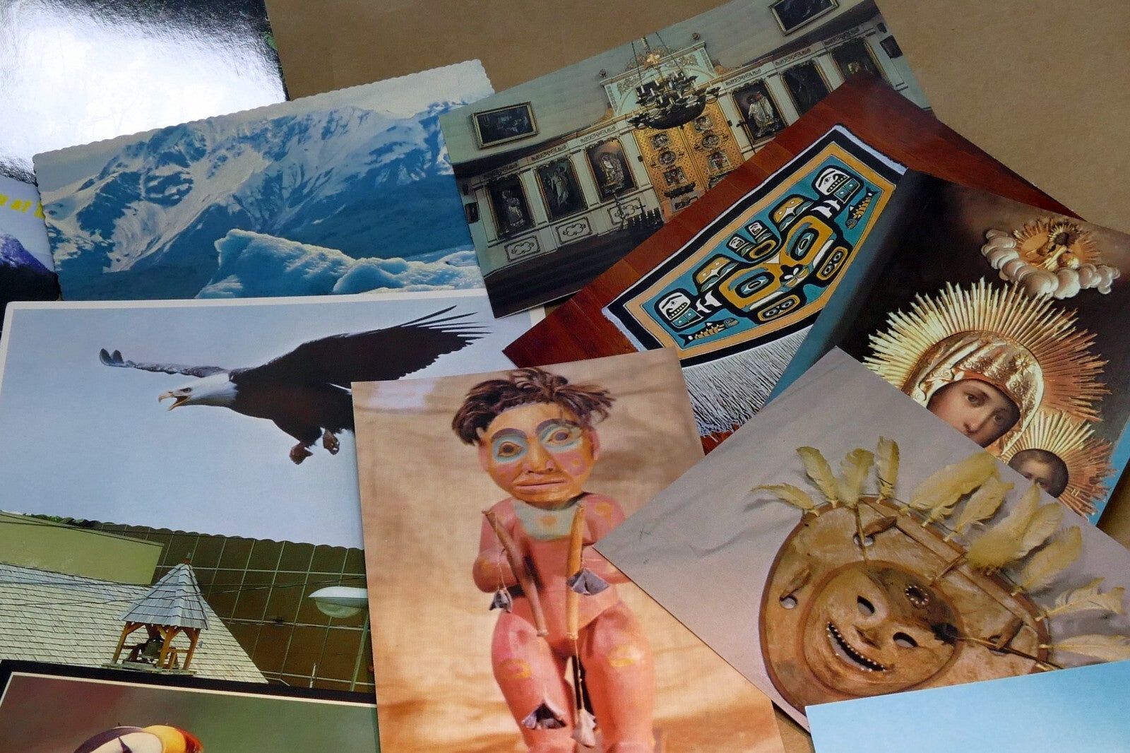 1980's Postcard unposted Alaska USA lot of 23 pack landscapes cityscapes native