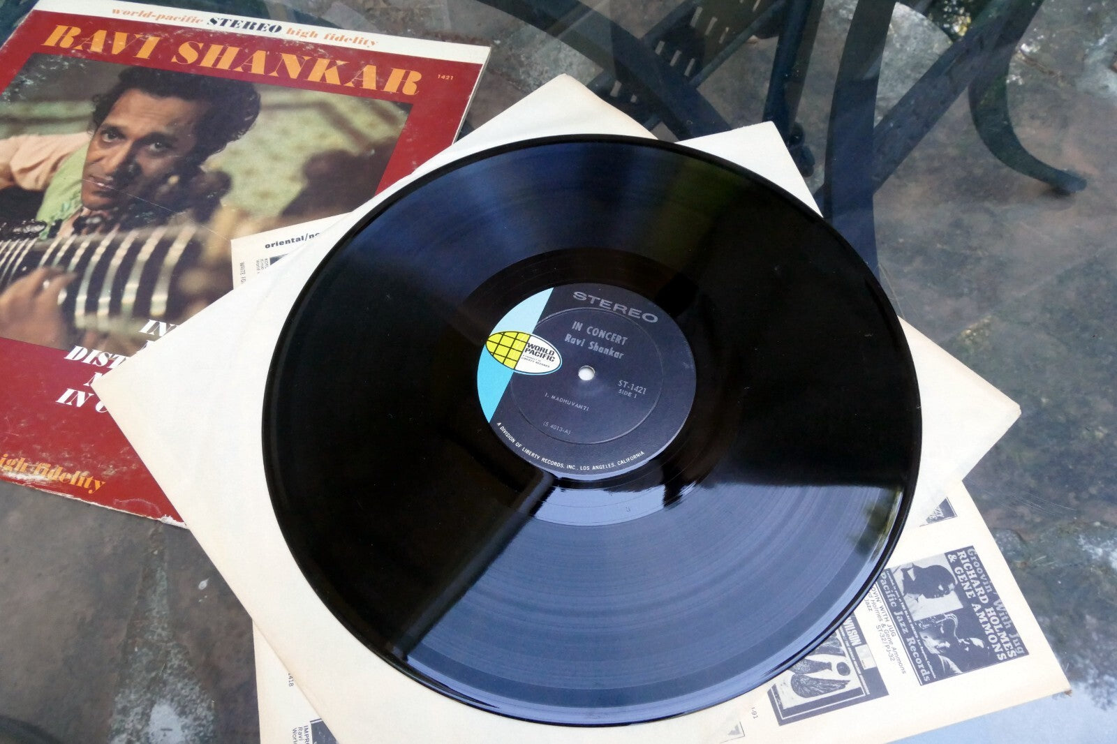 Ravi Shankar In Concert  LP 1962 World-Pacific ST-1421  UCLA Los Angeles VG