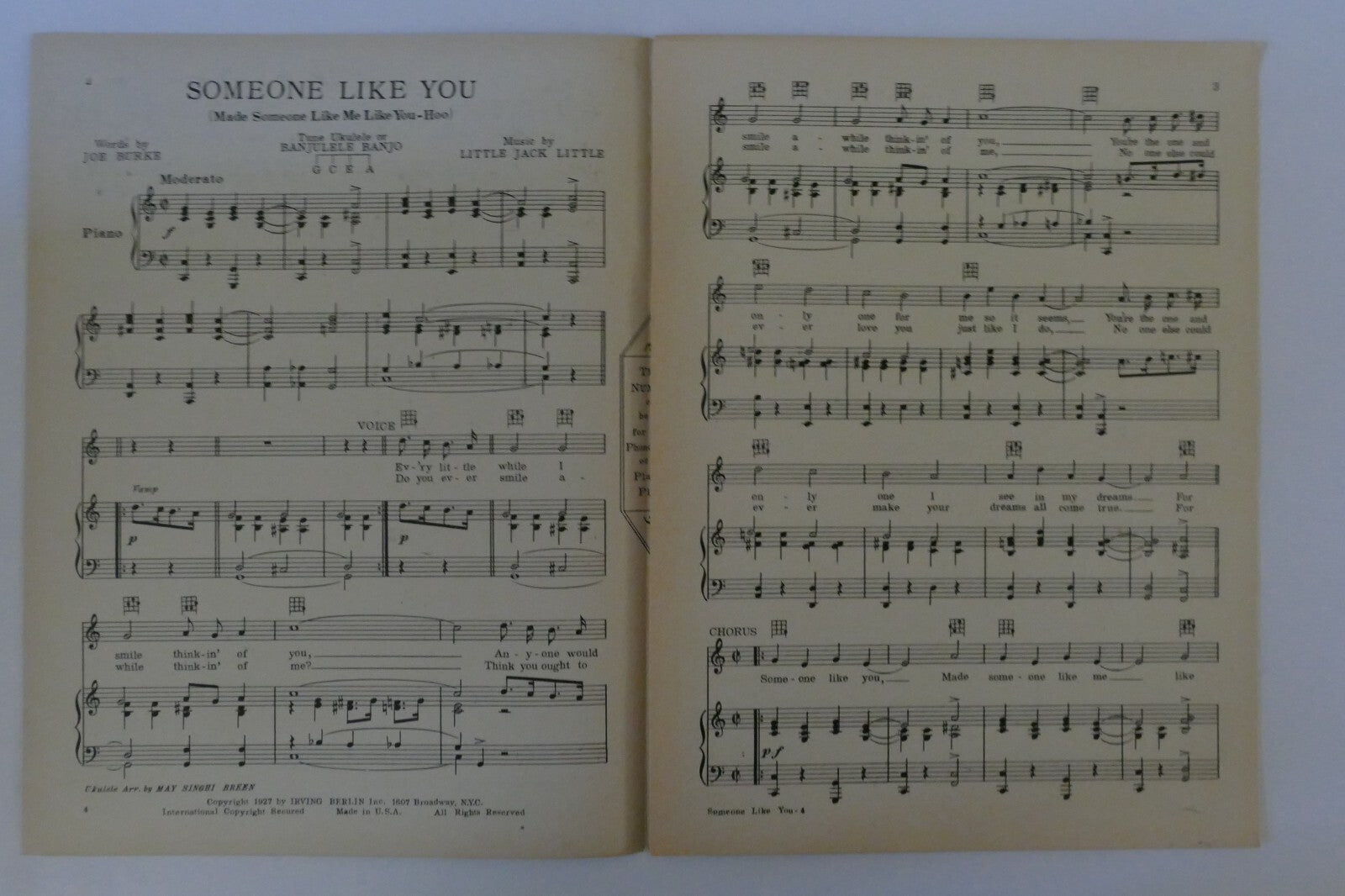 Someone Like You, 1927, by Little Jack Little and Joe Burke