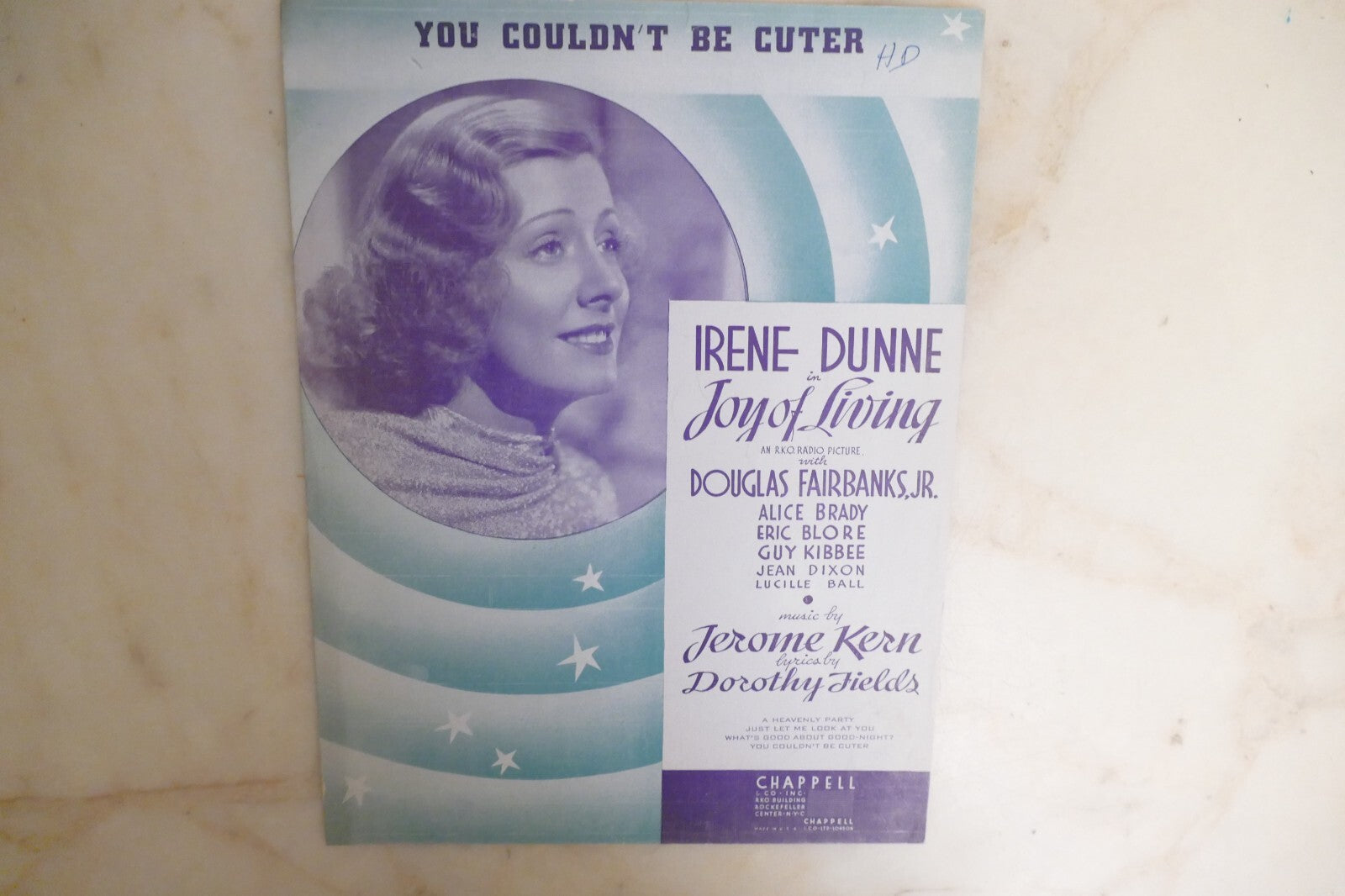 You Couldn't Be Cuter 1938 by Jerome Kern and Dorothy Fields from Joy of Living