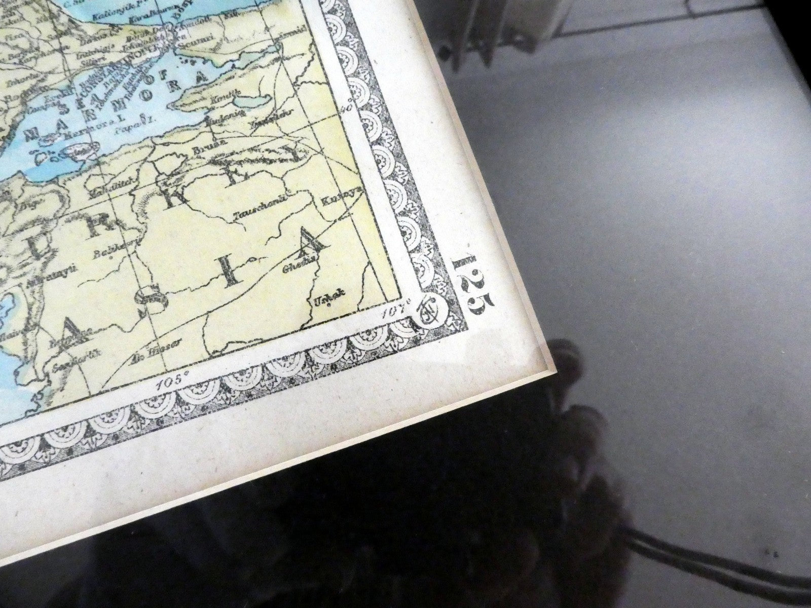 TURKEY in Europe MAP ORIGINAL TUNISON'S AREA POPULATION 1885 vintage Antique