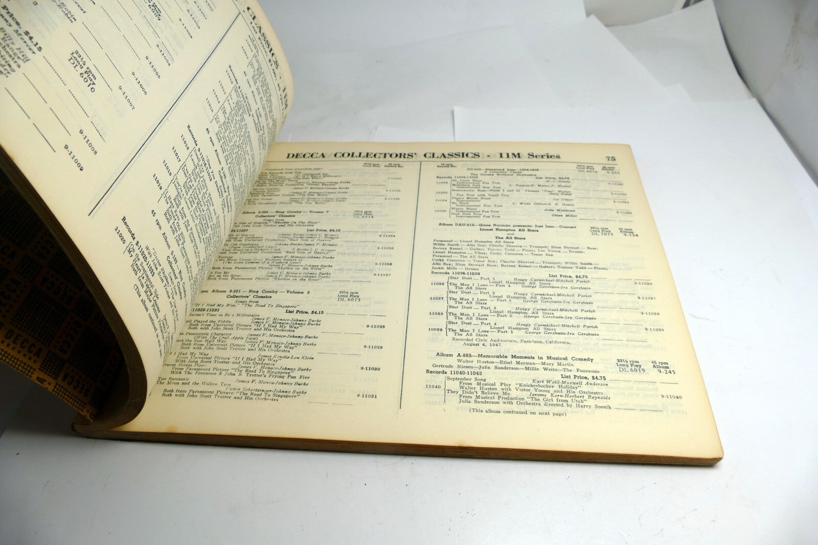 Decca Records Catalog Reference Guide January 1953 LP 45 78 33 1/3 RPM Vol 2