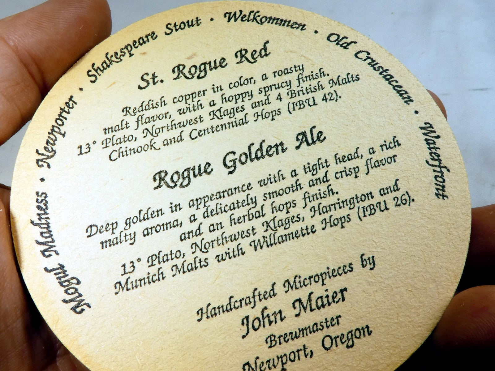 Rogue Ale Bar Coaster Beer lot 3