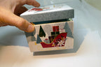 Empty Jingle All The Way Cardboard Christmas Box Sleigh w/ gifts