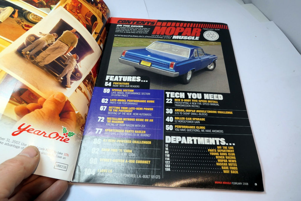 MOPAR Muscle Magazine February 2008 Modified Muscle Barn '71 HEMI Cuda 6.1L