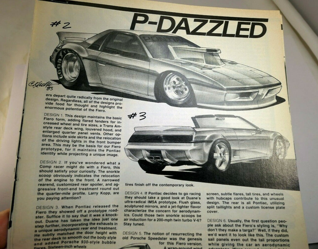 Pontiac magazine clippings advertisement ad p dazzled car craft 1983