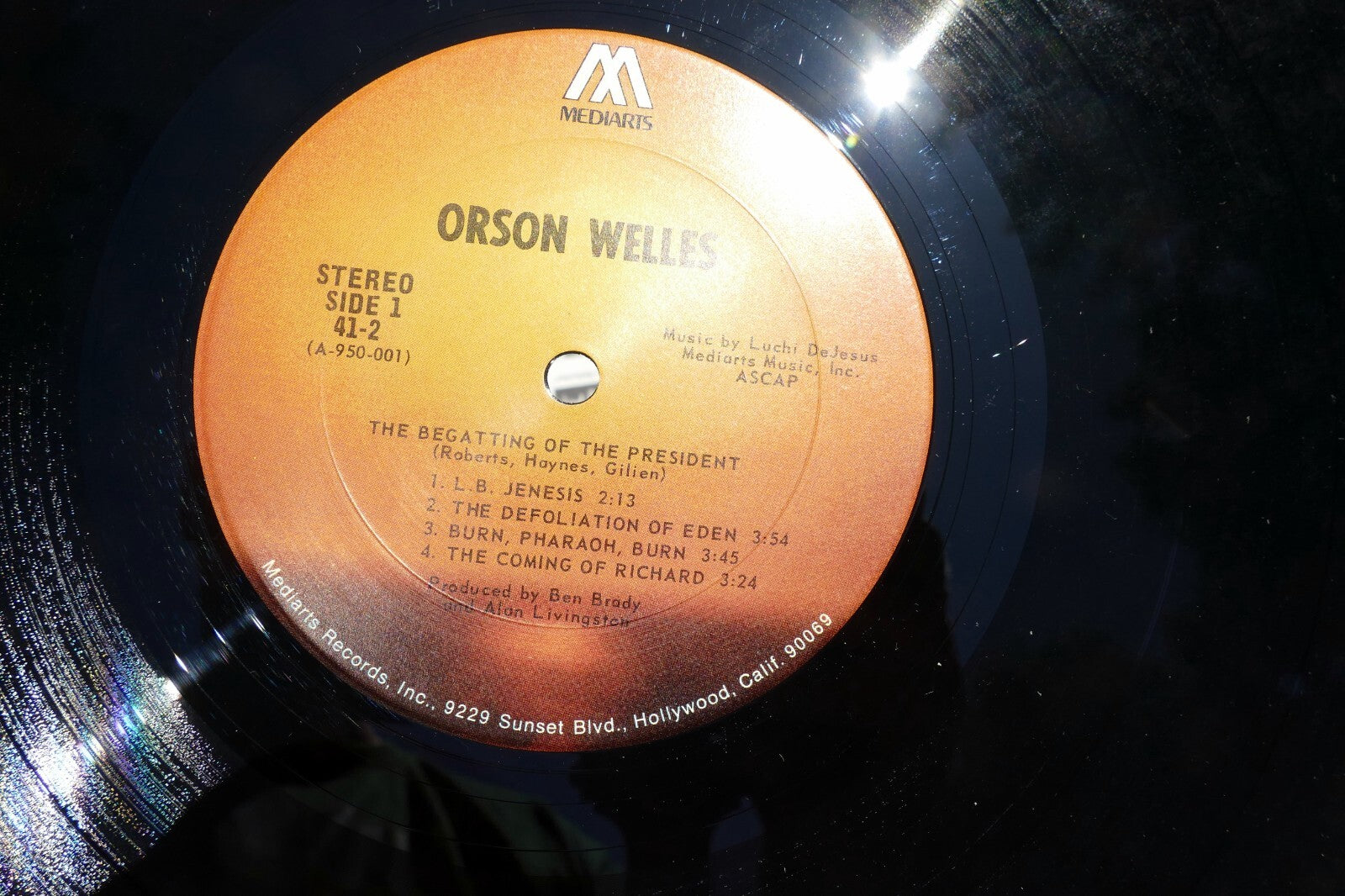 Orson Welles - The Begatting of The President Vinyl LP Album Mediarts 41-2