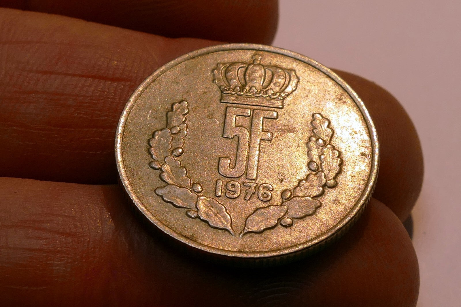 1976  Luxembourg 5F Coin  Franc