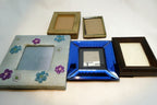 2x3" picture photo frame metal wood with glass pack lot of 5