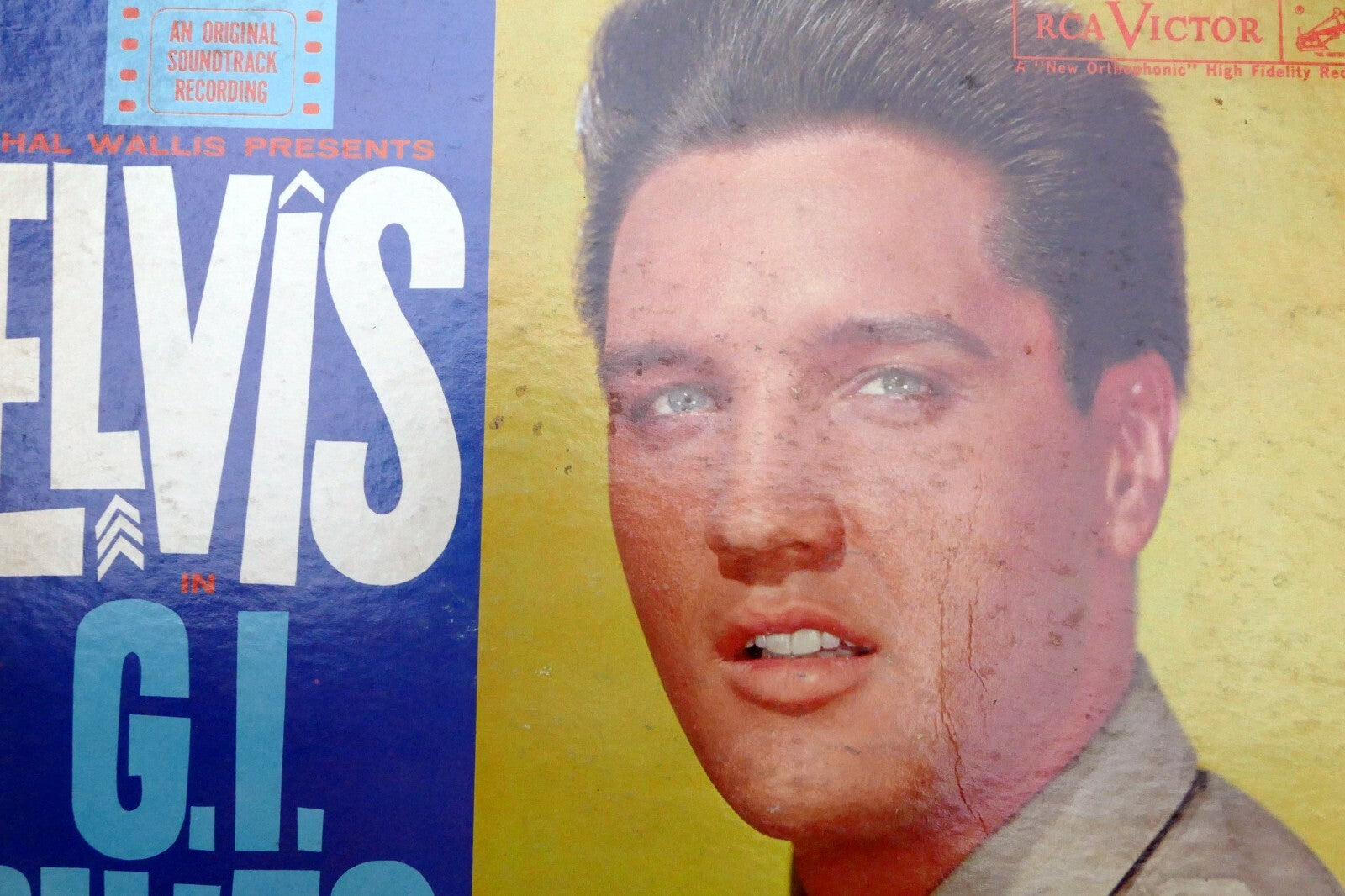 1960 elvis presley – g. i. blues lsp 2256 rca victor   vinyl album art cover only