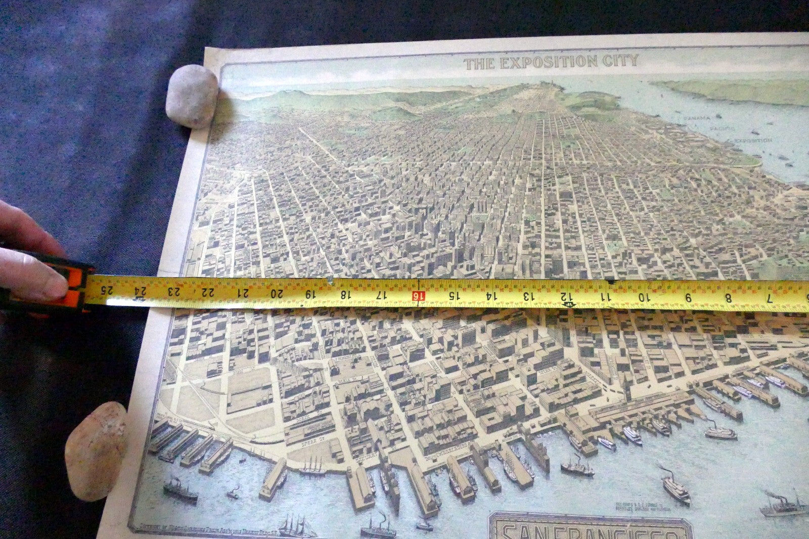 The Exposition City San Francisco 1912 Map Art Print Press Reprint 1970 16X23"