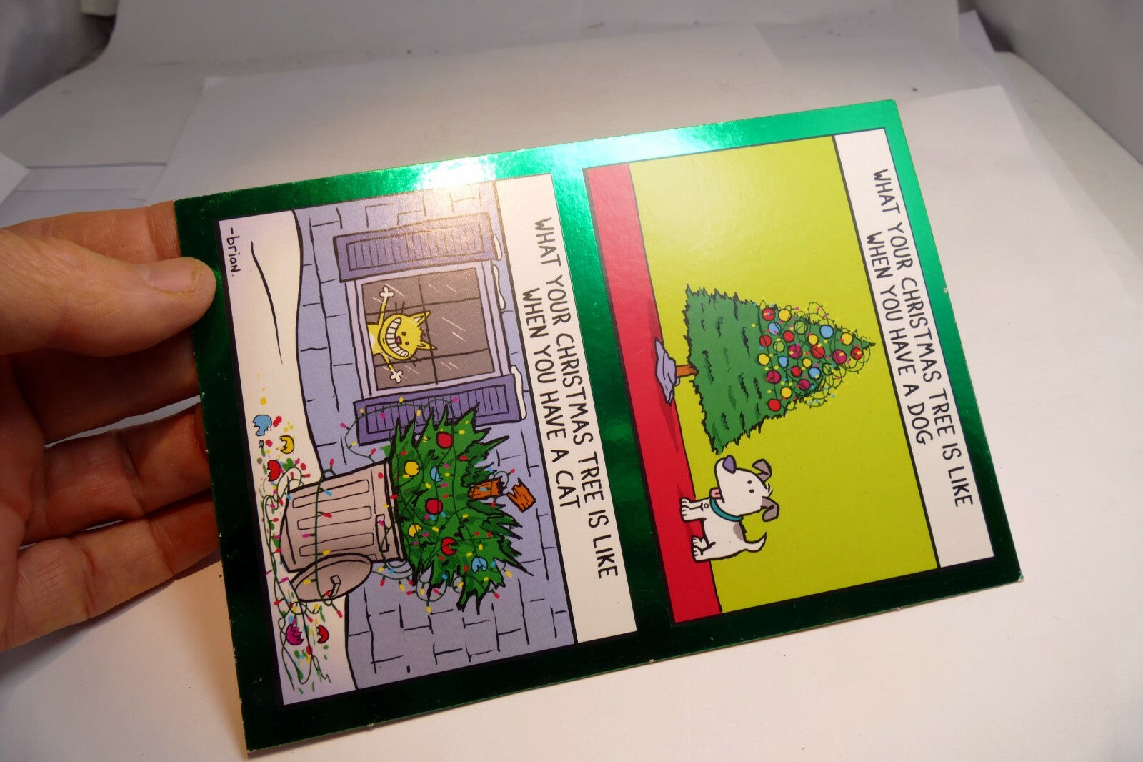 Christmas Card What your tree is like with DOG / CAT funny season greetings