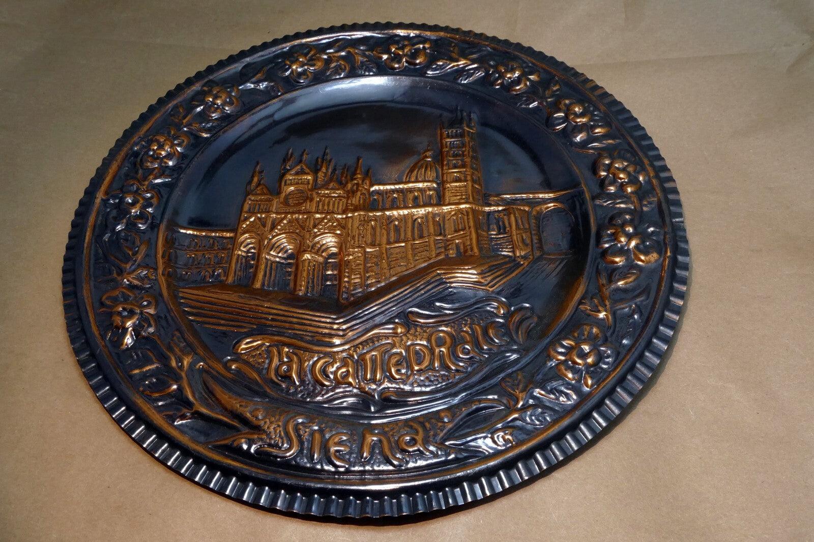 La Cattedrale Copper 12" Plate hanging Wall Art decor Italy Florence St. Mary