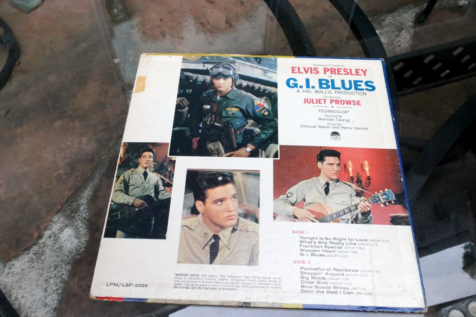 1960 Elvis Presley  – G. I. Blues LSP-2256  RCA Victor  - ALBUM ART COVER ONLY