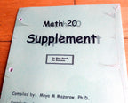 Santa monica college math 20 supplement by moya mazorow