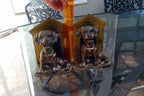 French Bulldog Puppy Dogs Solid Brass Bookends solid metal vintage 4X5"