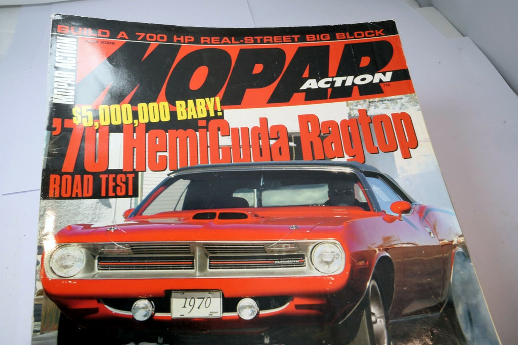 Mopar action magazine june 2006 '70 hemicuda ragtop road test