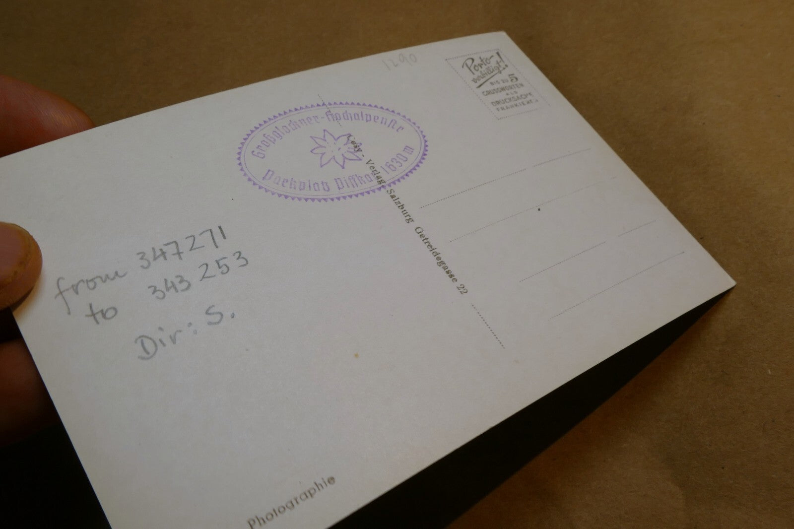 Grossglockner Ferleiten Alpine Road postcard Austria - unposted