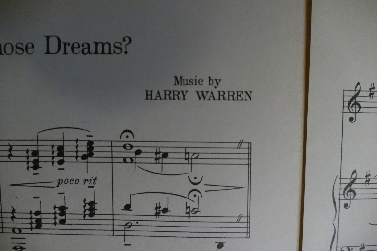 Why Do I Dream Those Dreams 1934 by Harry Warren and Al Dubin from Wonder Bar
