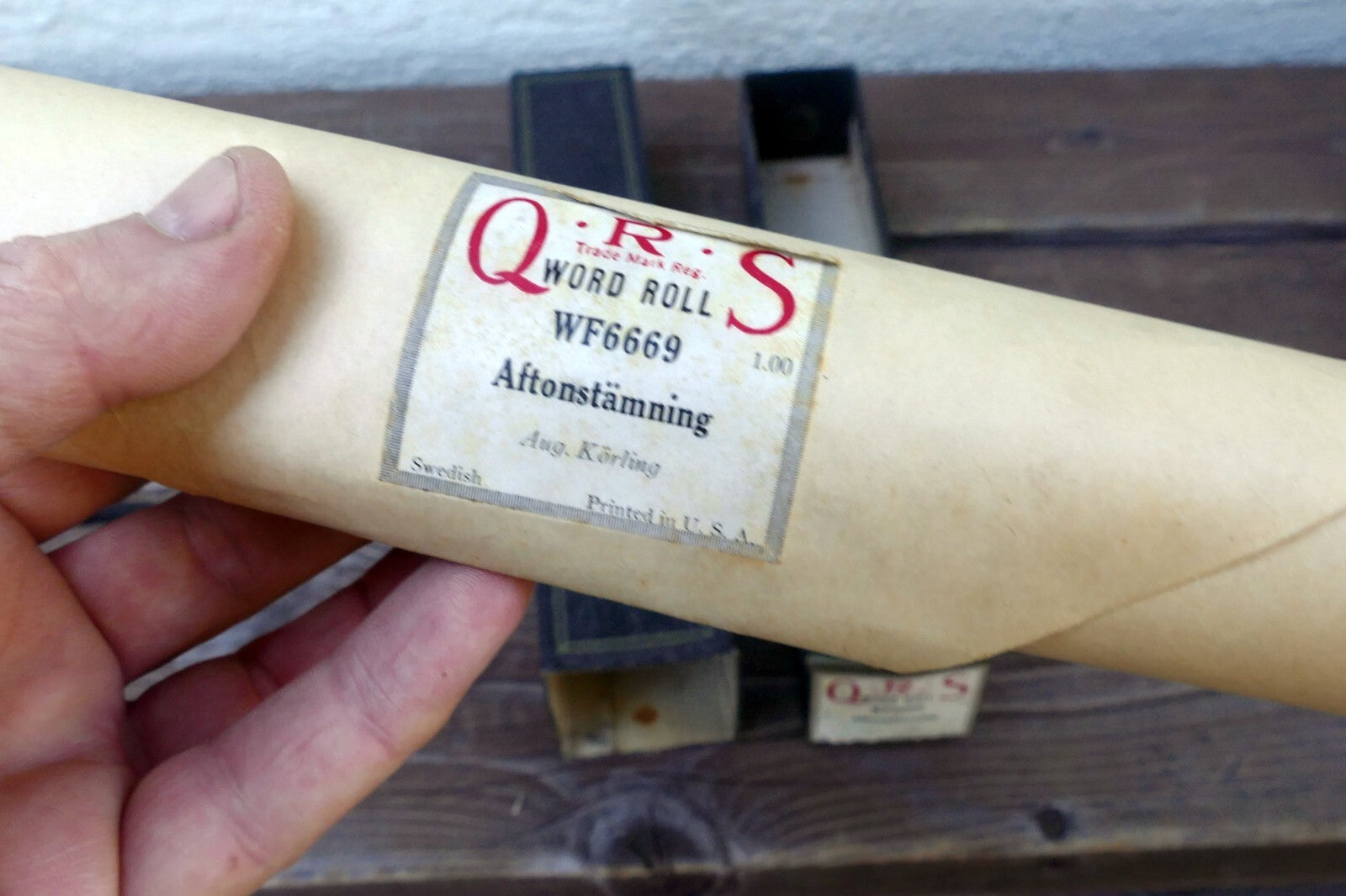 QRS Word Piano Roll WF6669 Aftonstamning August Körling: Aftonstämning