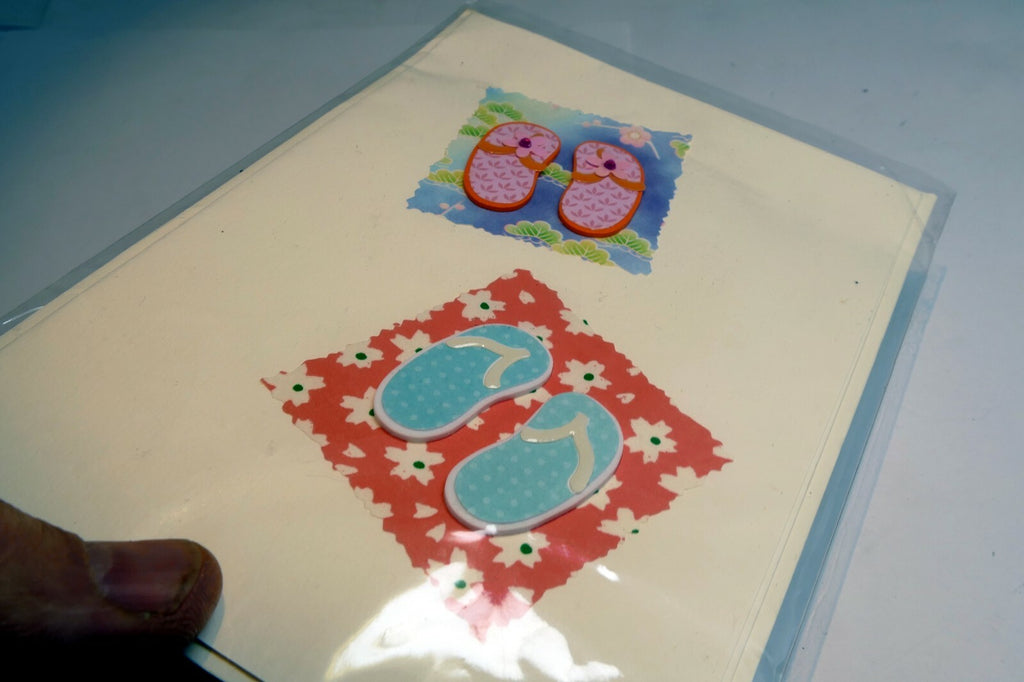 Hand made Flip Flops Any Occasion Greeting Card Hawaii California USA Summer