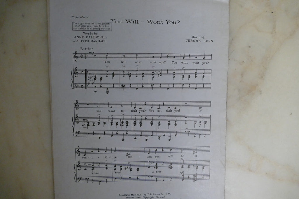 That Little Something 1927 by Jerome Kern and others from Lucky, T. B. Harms Co.