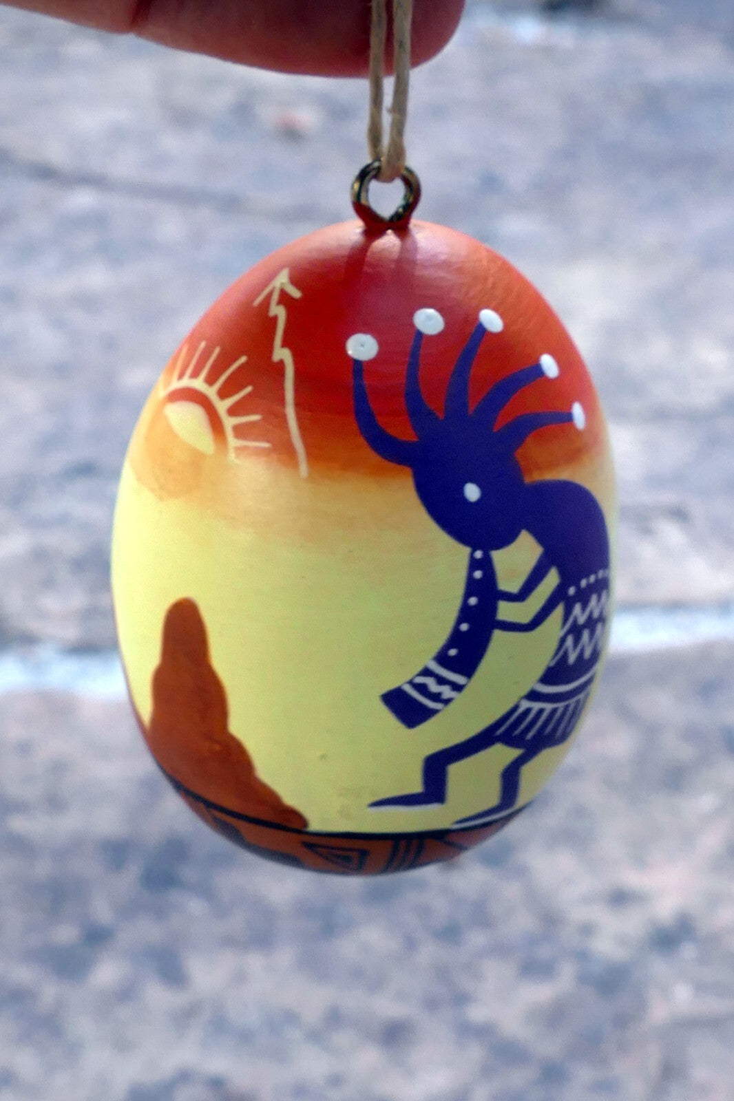 Kokopelli NATIVE AMERICAN DANCE HORN DESIGN GOURD CHRISTMAS ORNAMENT