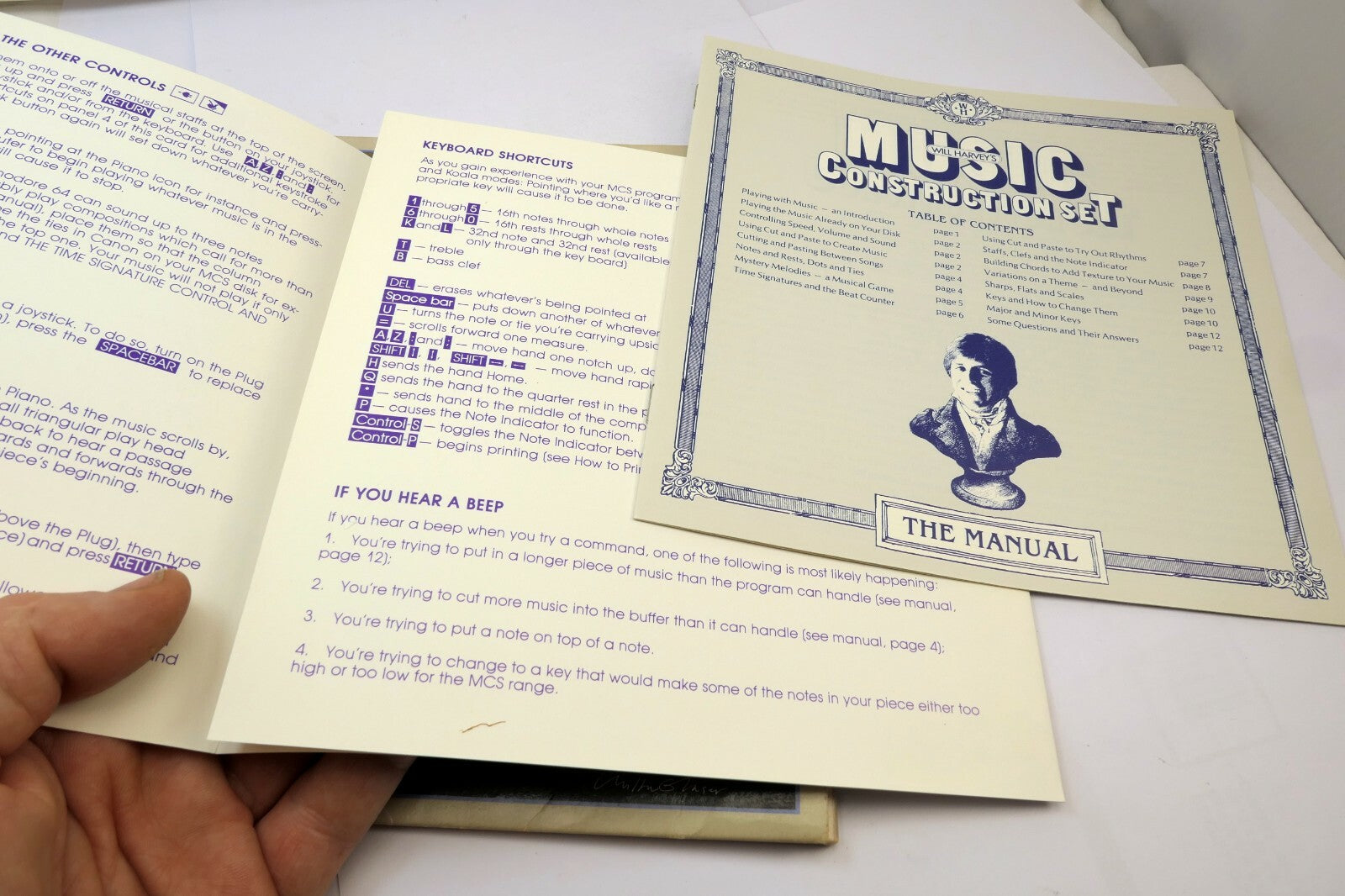 Music Construction Set guide book