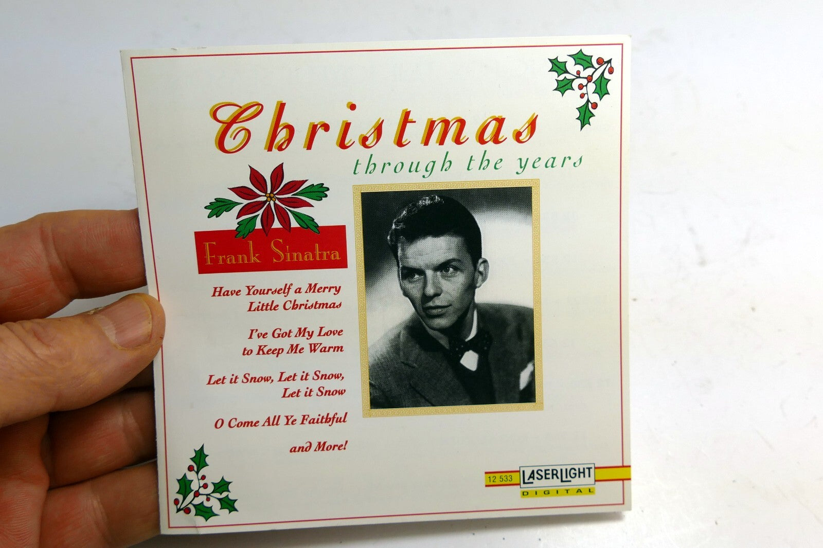 INLAY Cover ART Only NO Case, CD included  Christmas Through Years Frank Sinatra