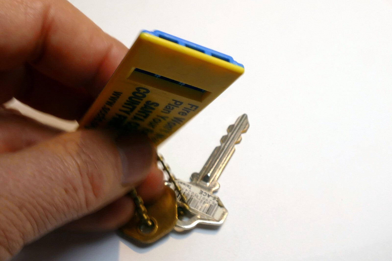 Vintage Plastic Santa Clara County Fire Dept.  safety WHISTLE with keys