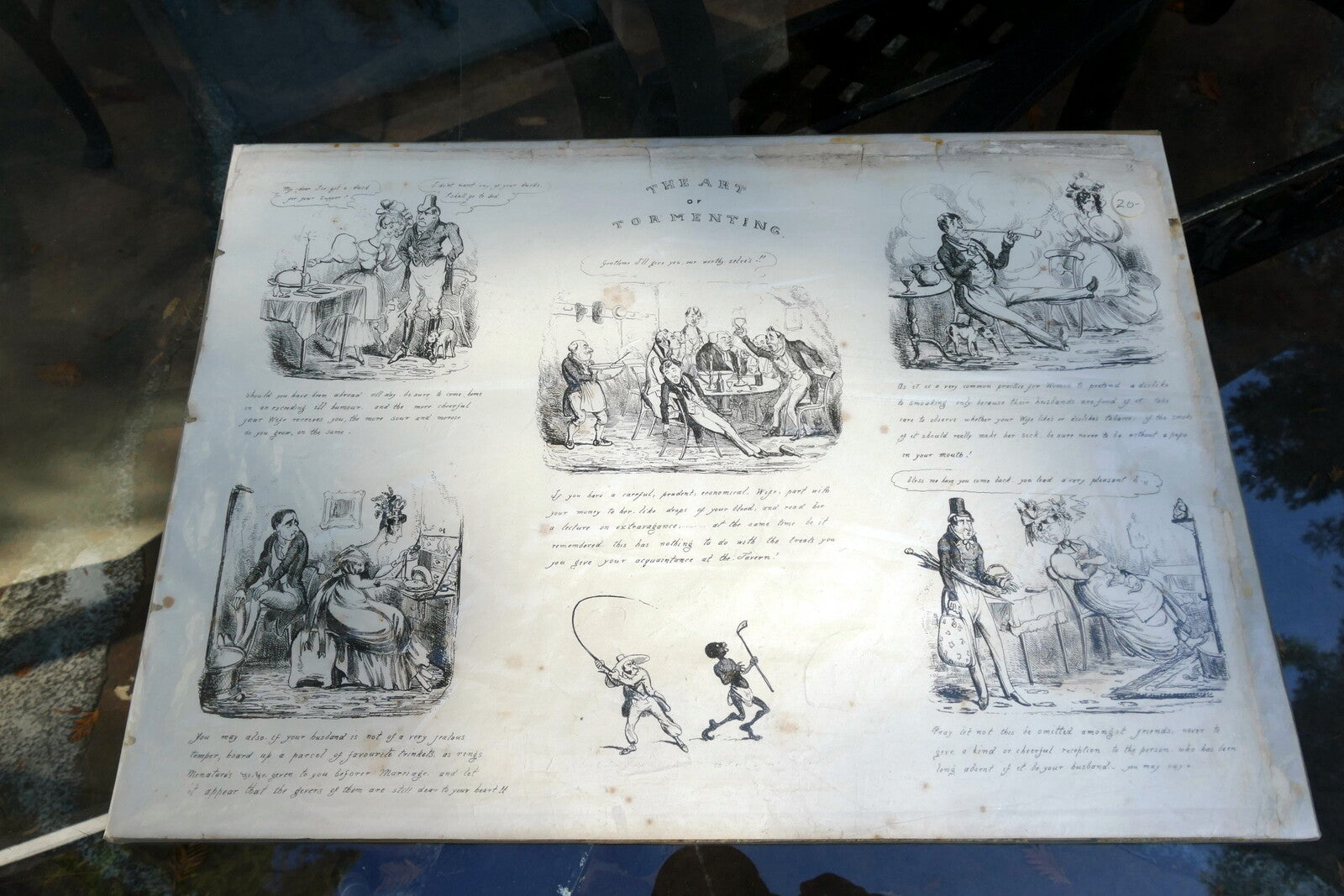 The ART of TORMENTING No 2 HENRY HEATH CARICATURE PRINT  1840 Victorian
