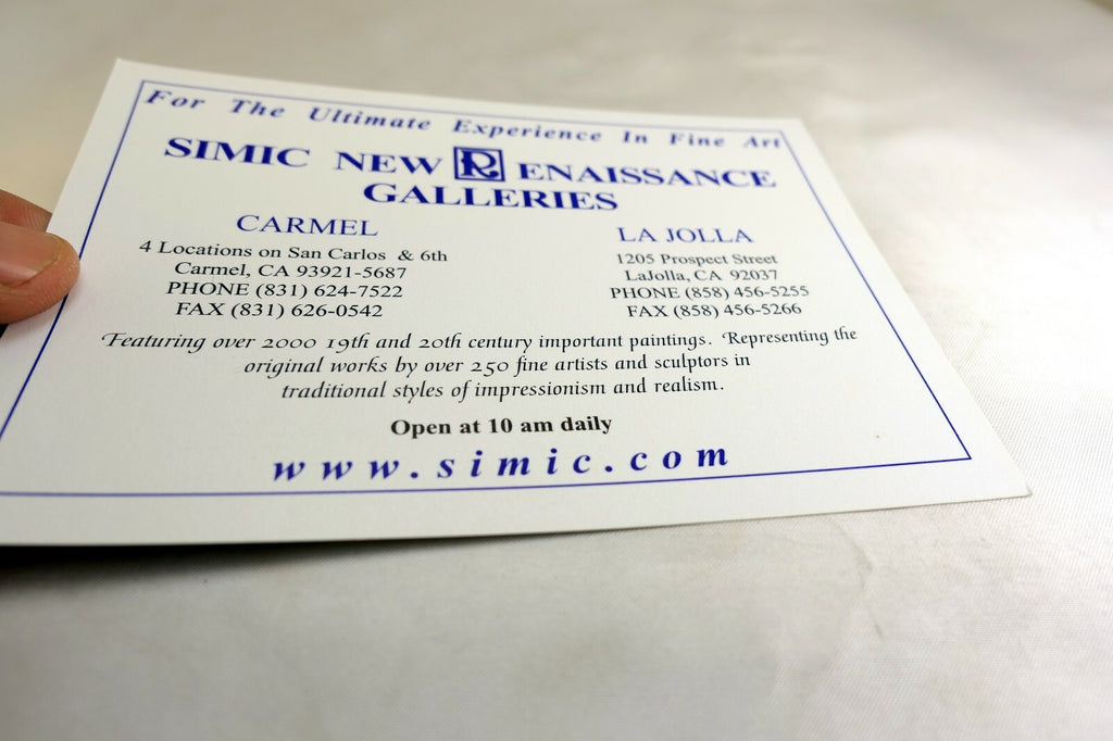 Simic Art Gallery Card Postcard 1970's Carmel Lajolla California USA